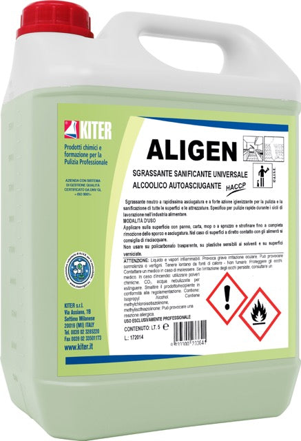ALIGEN - Sgrassante igienizzante universale alcoolico autoasciugante