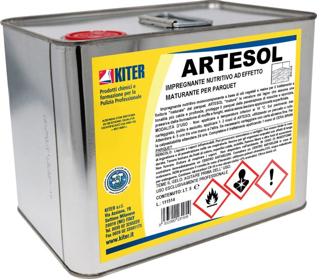 ARTESOL Impregnante nutritivo per legno non trattato. A base di olii vegetali e resine.