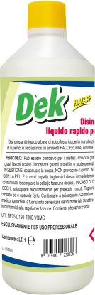 DEK Disincrostante liquido rapido per HACCP