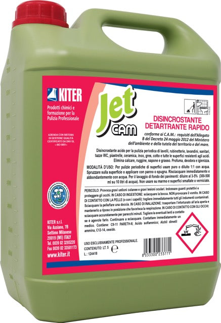 JET CAM - Schiuma attiva detartrante per pulizie di fondo
