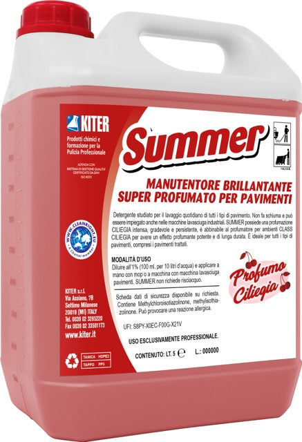 SUMMER Manutentore brillantante per pavimenti ad elevata azione profumante alla ciliegia