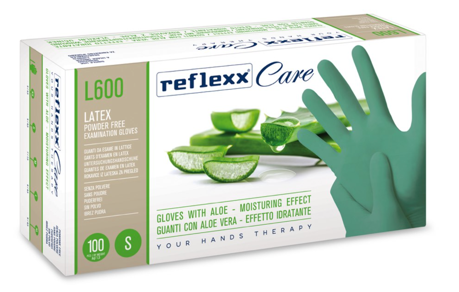 Guanti in Lattice con Aloe Reflexx Care L600