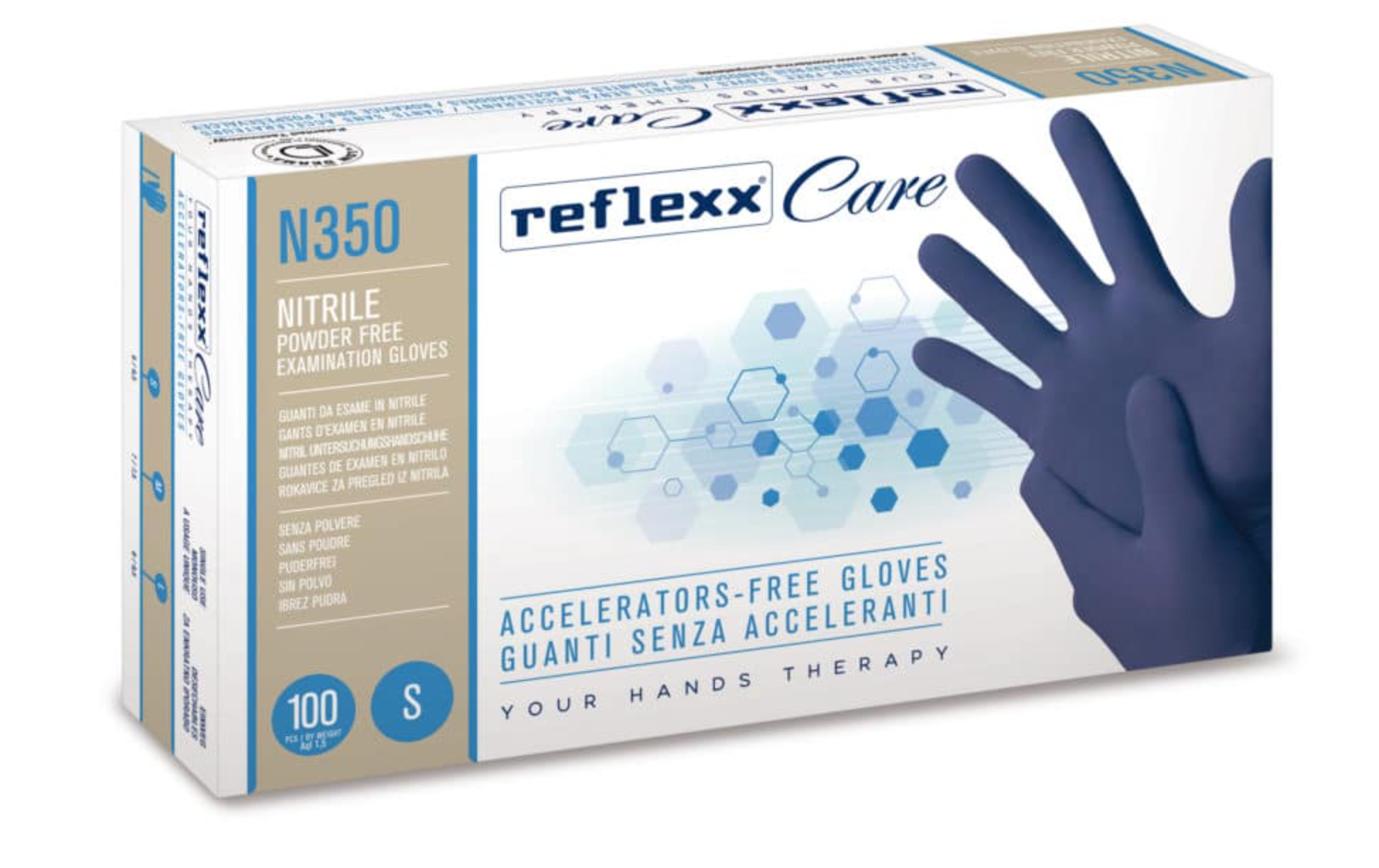 Guanti in Nitrile senza acceleranti Reflexx Care N350