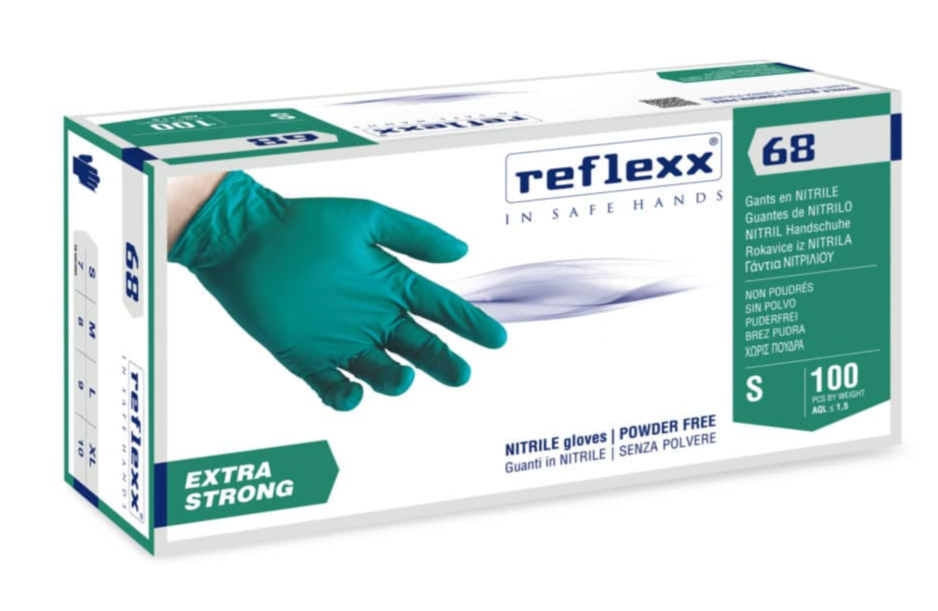 Guanti In Nitrile Senza Polvere Reflexx 68 – gr. 6,0 (M)