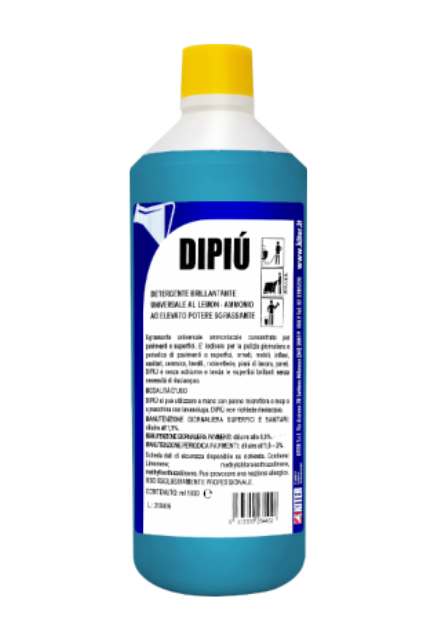 DIPIÙ - Detergente brillantante universale al lemon-ammonio ad elevato potere sgrassante