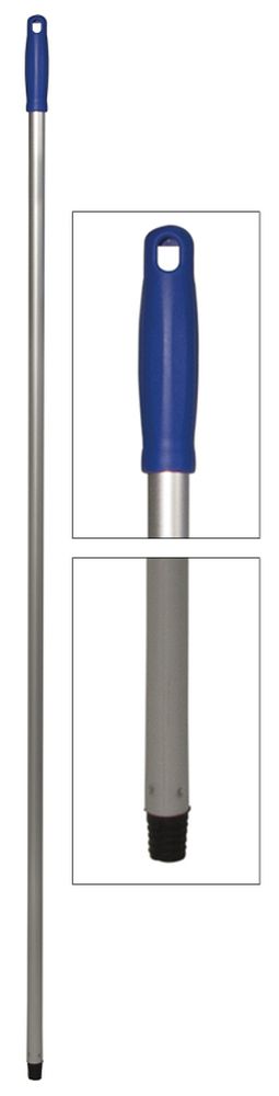 Manico alluminio anodizzato ø 22 mm, con filetto italiano in plastica