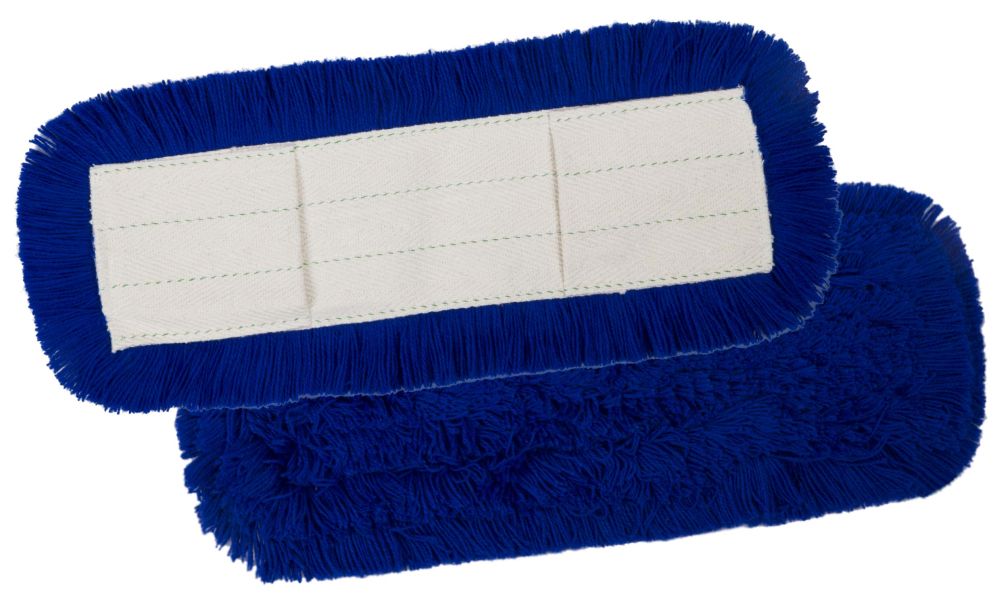 Frangia in acrilico blu, con tasche