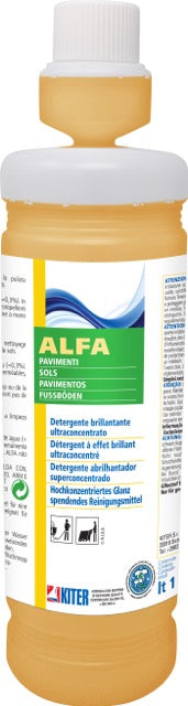 ALFA - Detergente lavapavimenti a pH neutro ultraconcentrato ultraprofumato a base alcolica