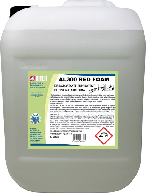 AL 300 RED FOAM - Disincrostante superattivo per pulizie a schiuma