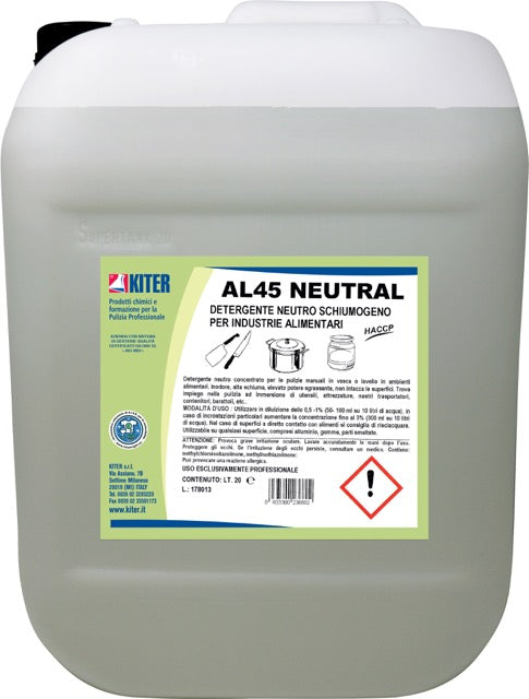 AL 45 NEUTRAL - Detergente neutro schiumogeno per industrie alimentari