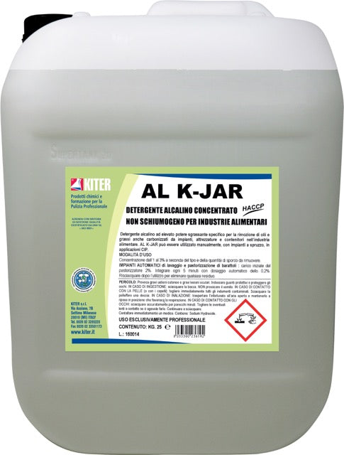 AL K-JAR - Detergente alcalino concentrato non schiumogeno per industrie alimentari.