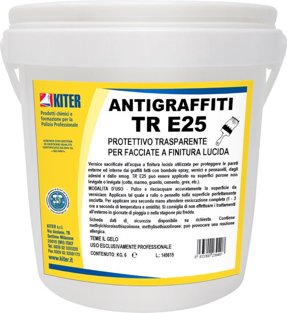 ANTIGRAFFITI TR E25 - Protettivo trasparente per facciate a finitura lucida