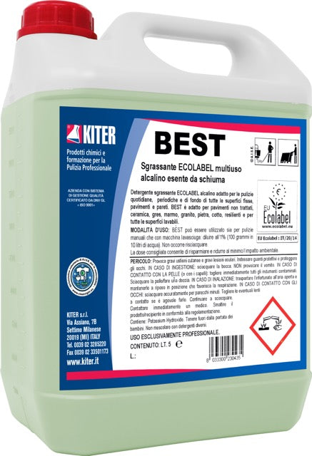 BEST - Sgrassante multiuso alcalino ECOLABEL esente da schiuma