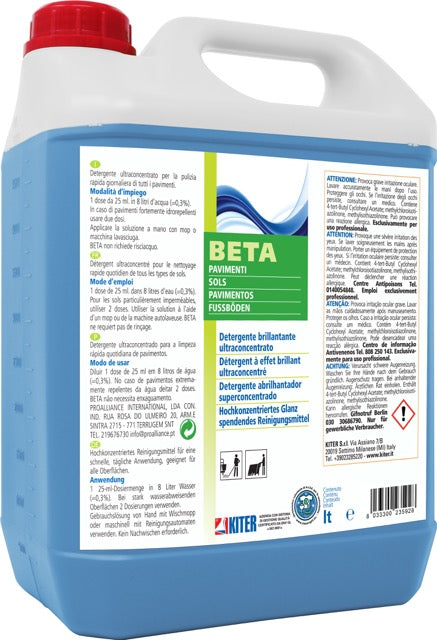 BETA - Detergente brillantante ultraconcentrato per la manutenzione dei pavimenti
