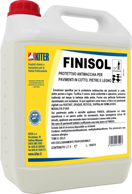 FINISOL - Protettivo antimacchia all'acqua per pavimenti in cotto, pietre naturali e legno