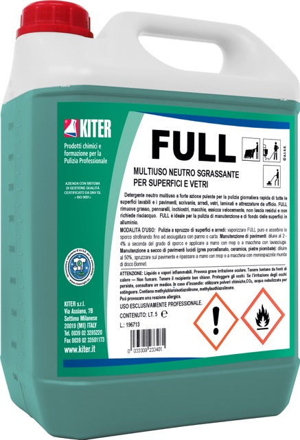 FULL - Multiuso neutro sgrassante per superifici, vetri e pavimenti
