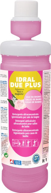 IDRAL DUE PLUS - Detergente ultraconcentrato superprofumato per la manutenzione di tutte le superfici della sala da bagno