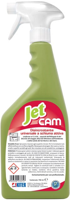 JET CAM - Schiuma attiva detartrante per pulizie di fondo