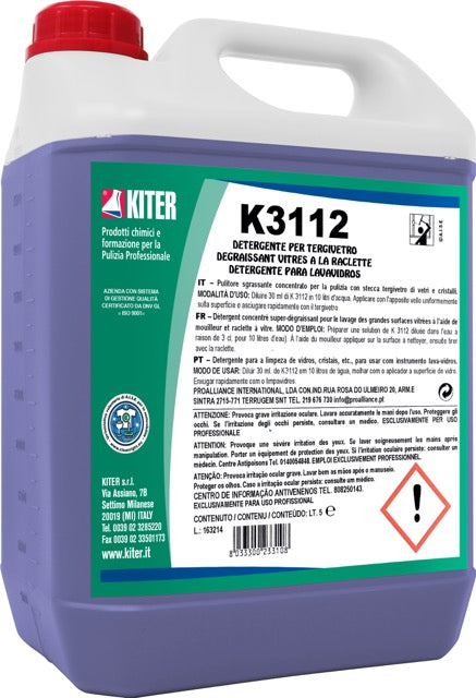 K3112 - Detergente per vetri e cristalli specifico per l'impiego con tergivetro