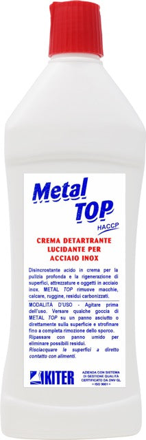 METAL TOP - Crema detartrante lucidante per acciaio inox