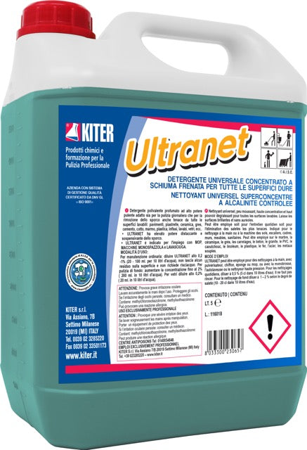 ULTRANET - Detergente universale concentrato a schiuma frenata per tutte le superfici dure