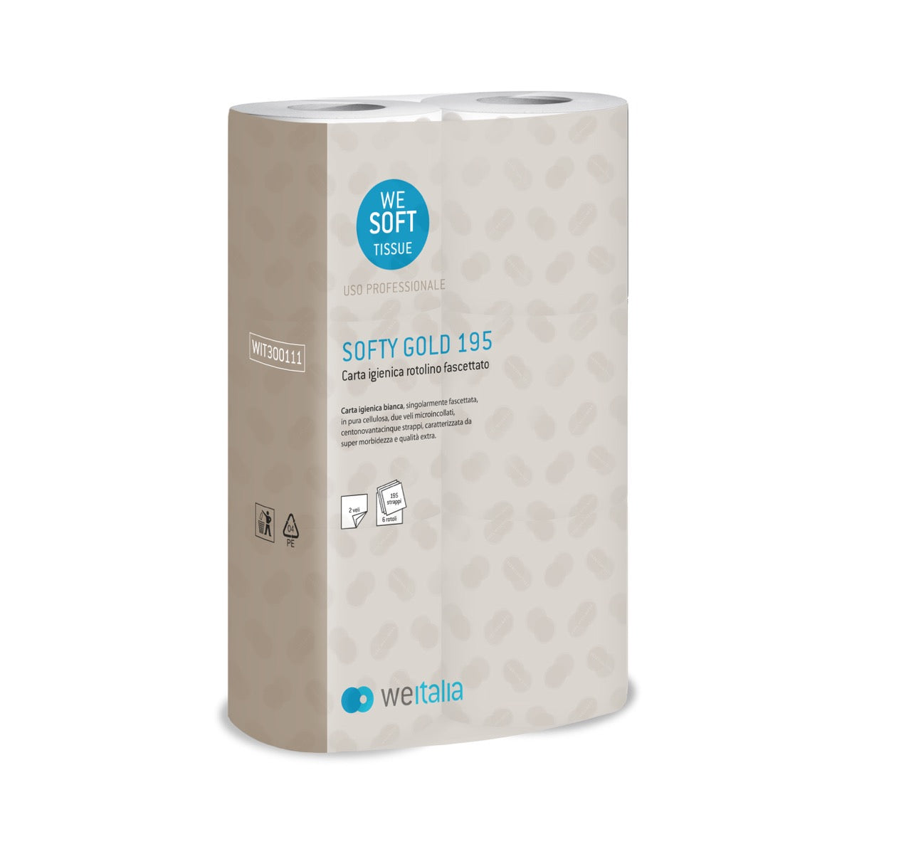 WE SOFTY GOLD 195 | CARTA IGIENICA A ROTOLO