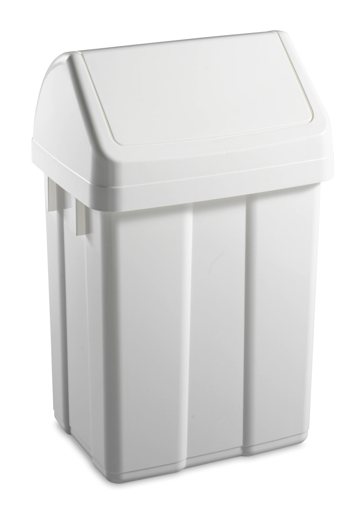 PATTY - contenitore gettacarta in plastica bianco con coperchio basculante colorato