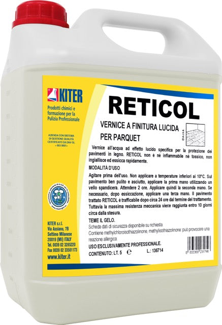 RETICOL Vetrificante all'acqua acrilico-uretanico per pavimenti in legno a effetto ultralucido