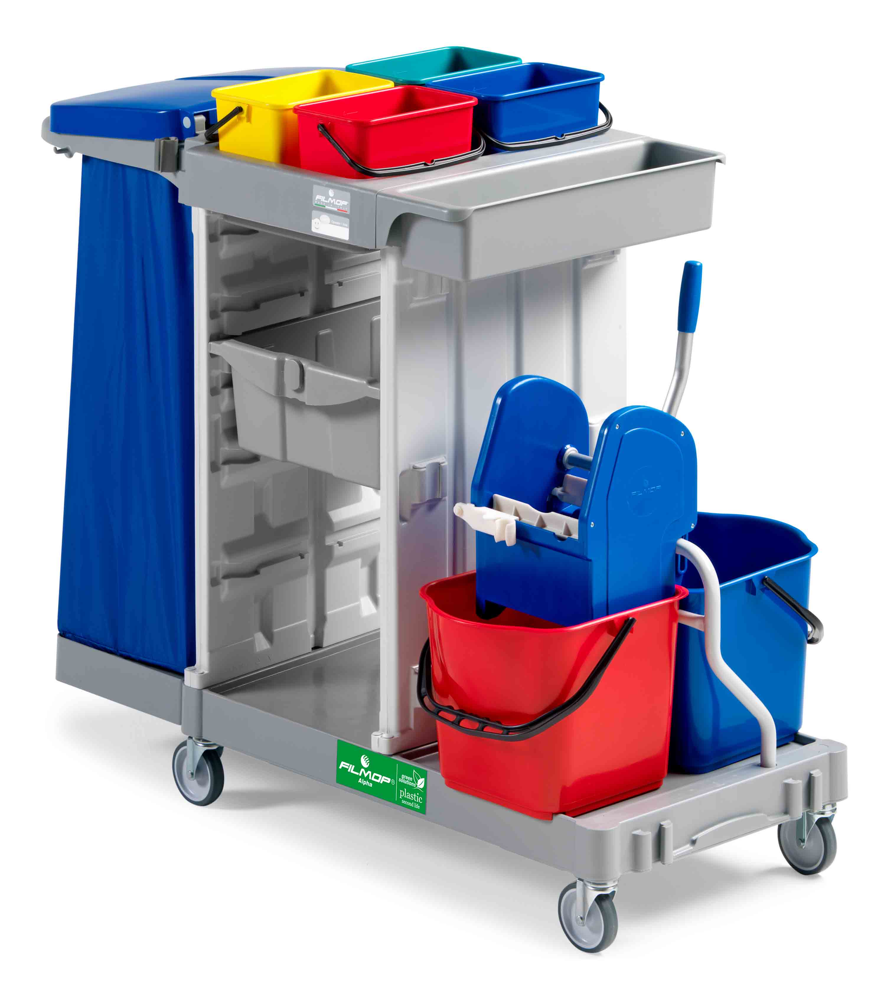 ALPHA 5109 - CARRELLO IN PLASTICA CON STRIZZATORE REGULAR 7004A