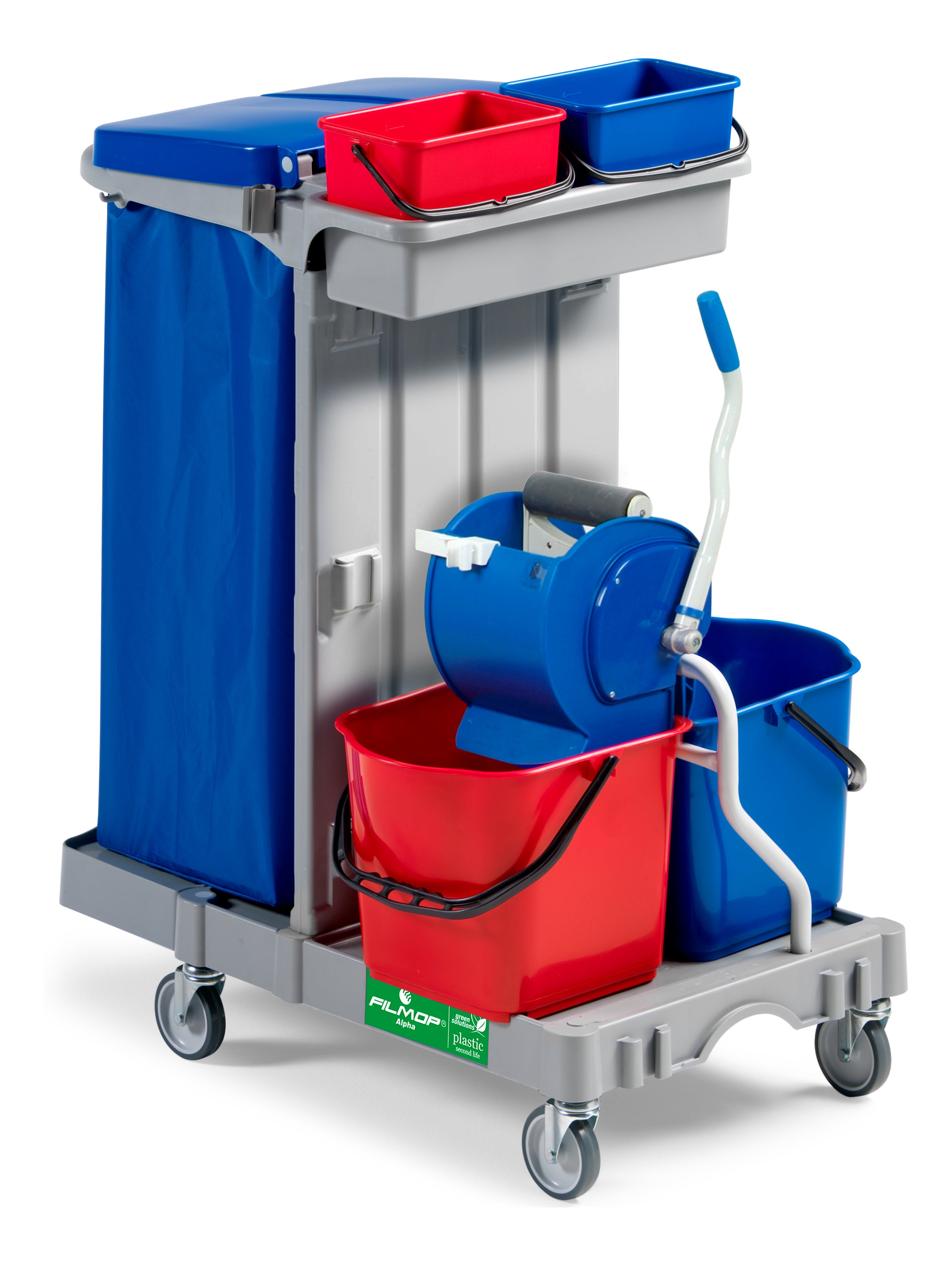 ALPHA 1104 - CARRELLO IN PLASTICA CON STRIZZATORE PUNTO 14000A