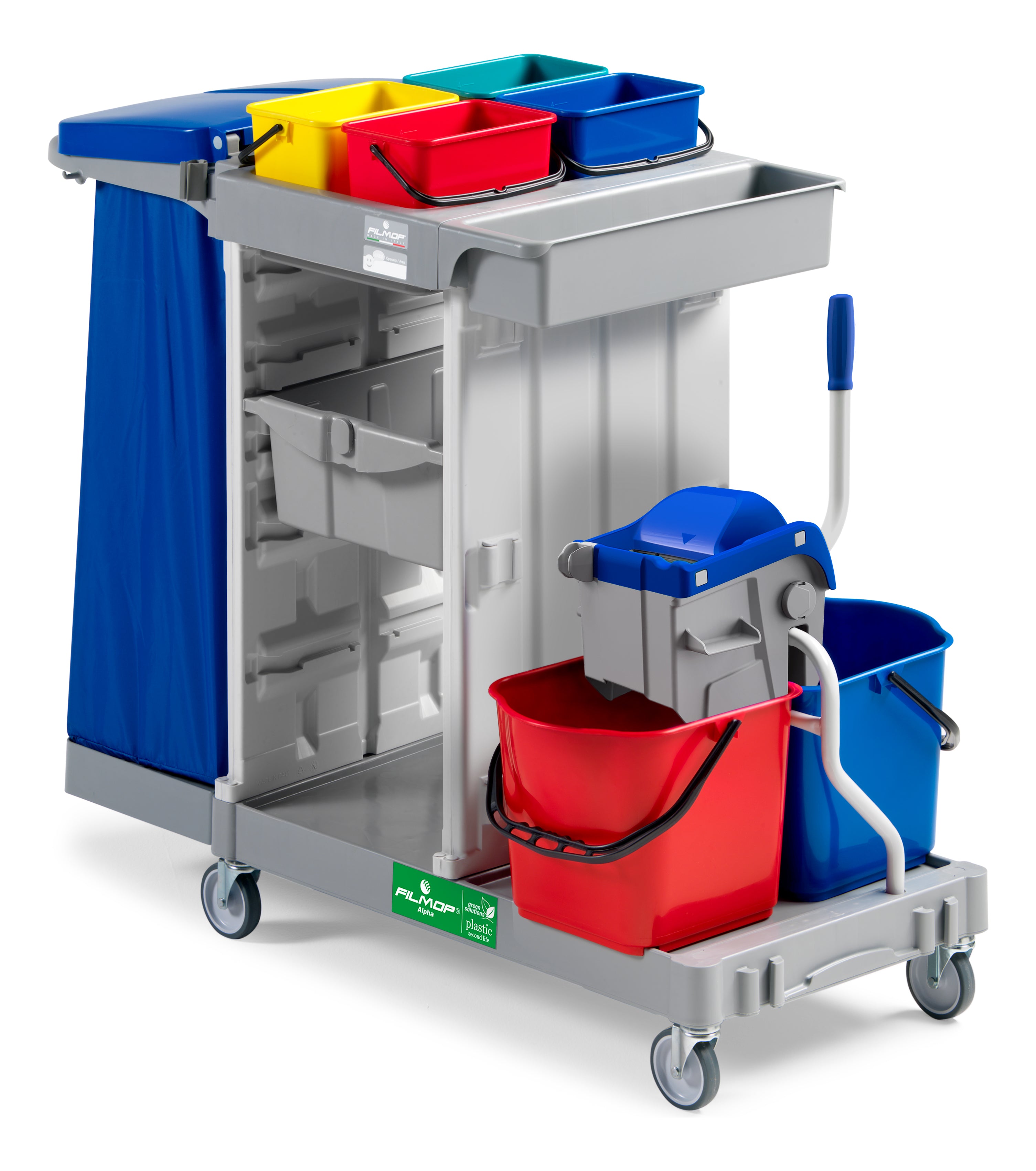 ALPHA 5109 - CARRELLO IN PLASTICA CON STRIZZATORE BOOST 7003UA