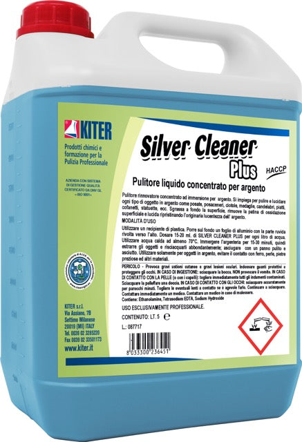SILVER CLEANER PLUS - Pulitore liquido concentrato per argento